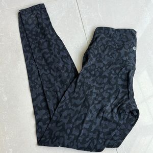 Lululemon Align Crop 21” Leggings Camo Deep Coal Multi size 4